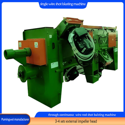 Υψηλή καθαριότητα Online Single Strand Wire Rod Shot Blasting Machine Προσαρμοσμένο σχέδιο