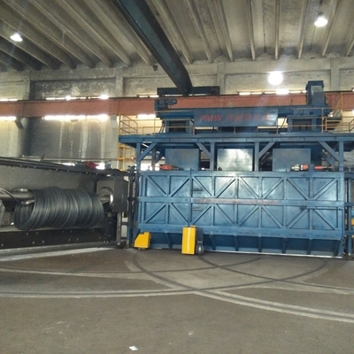 16.8 * 12.4 * 5.8meters Flat Door Disc Wire Blasting Machine Pmw5300 για προσαρμογή