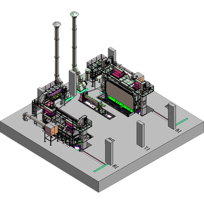 Απώλεια καλωδίου 0,2-0,3% Pmw5500 Wire Rod Coil Shot Blasting Machine για ψυχρό σφυρηλατημένο χάλυβα