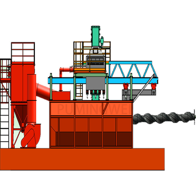 Προσαρμοσμένο Pumingwei Wire Rod Coil Shot Blasting Machine με εύρος καλωδίου από 6,5-42mm