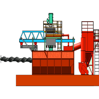 Προσαρμοσμένο Pumingwei Wire Rod Coil Shot Blasting Machine με εύρος καλωδίου από 6,5-42mm