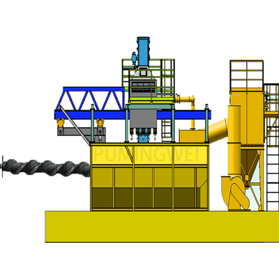 Προσαρμοσμένο Pumingwei Wire Rod Coil Shot Blasting Machine με εύρος καλωδίου από 6,5-42mm