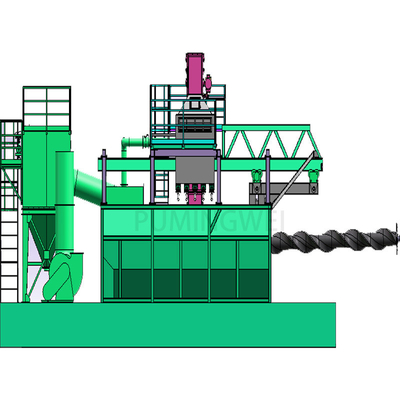 Προσαρμοσμένο Pumingwei Wire Rod Coil Shot Blasting Machine με εύρος καλωδίου από 6,5-42mm