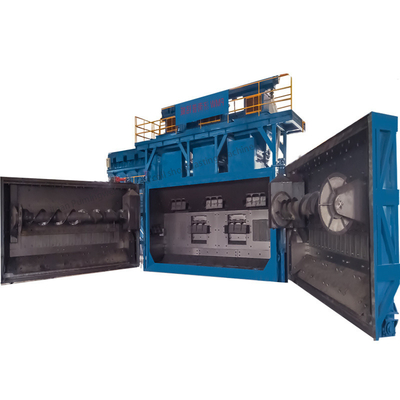 Δύο θέσεις κρεμασμένος τύπος κεντήρας Mandrels Wire Rod Coil Shot Blasting Machine