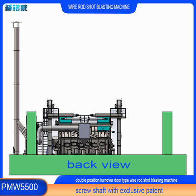 5500 mm Mandrill Pumingwei Wire Rod Coil Shot Blasting Machine και αυτόματη λειτουργία