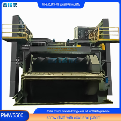5500 mm Mandrill Pumingwei Wire Rod Coil Shot Blasting Machine και αυτόματη λειτουργία