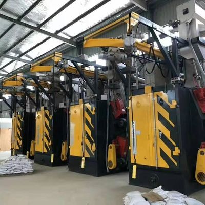 Ηλεκτρικό καύσιμο 2500kg Κίτρινο σπινίρ Χάνγκερ Κάνγκερ Τύπος Shot Blasting Machine με 1