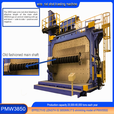 Τέλειο Blast Wheel Wire Rod Coil Shot Blasting Machine για και βελτιωμένη απόδοση