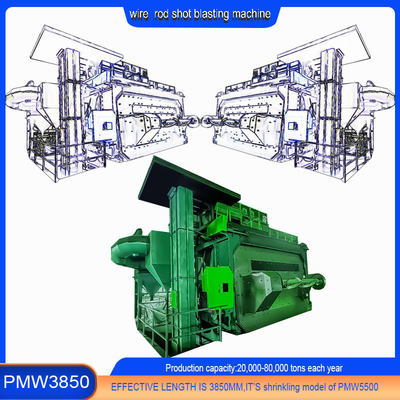 20-40RMB/T Κόστος εκτόξευσης Wire Rod Coil Shot Blasting Machine για διαφορετικές κατηγορίες καλωδίων