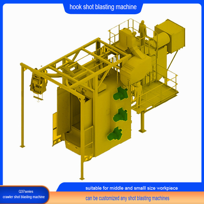 Προσαρμογή Hook Overhead Rail Type Shot Blasting Cleaning Machine για την απομάκρυνση της σκουριάς
