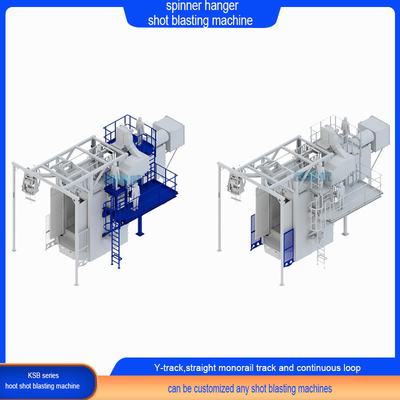 Προσαρμογή Hook Overhead Rail Type Shot Blasting Cleaning Machine για την απομάκρυνση της σκουριάς