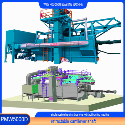 30kw/Set Blast Wheel Power Wire Rod Shot Blasting Machine για βέλτιστα αποτελέσματα καθαρισμού