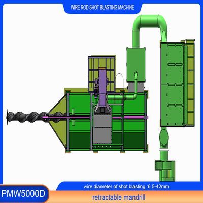 30kw/Set Blast Wheel Power Wire Rod Shot Blasting Machine για βέλτιστα αποτελέσματα καθαρισμού