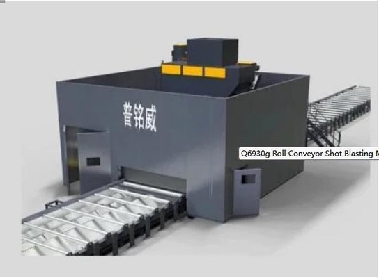Ενα έτος μετά την πώληση 2024 Roll Conveyor Shot Blasting Machine για χάλυβα δομές