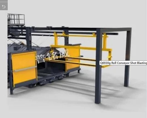 Ενα έτος μετά την πώληση 2024 Roll Conveyor Shot Blasting Machine για χάλυβα δομές
