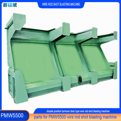 Προσαρμογή Wire Rod Coild Shot Blasting Machine με δύο Mandrels Φορτωτική πόρτα