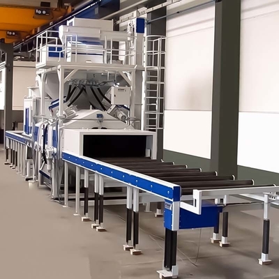 Προσαρμοσμένο Pass Through Conveyor Shot Blasting Machine με κυλίνδρους πλάτος 1500mm