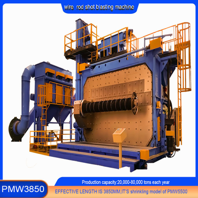 Κόστος εκτόξευσης 20-40RMB / T Wire Rod Shot Blasting Machine 8-42 mm με ηλεκτρικό καύσιμο