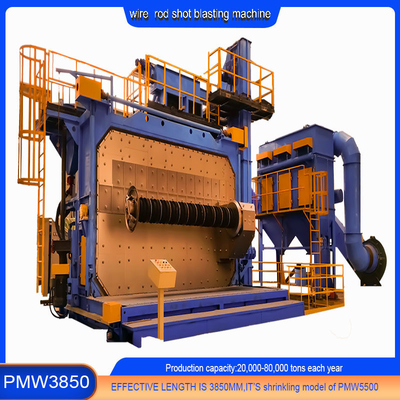 Κόστος εκτόξευσης 20-40RMB / T Wire Rod Shot Blasting Machine 8-42 mm με ηλεκτρικό καύσιμο