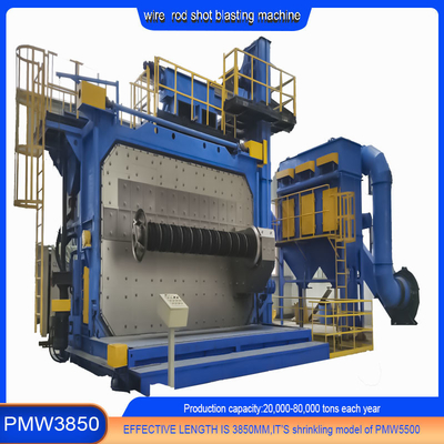 Κόστος εκτόξευσης 20-40RMB / T Wire Rod Shot Blasting Machine 8-42 mm με ηλεκτρικό καύσιμο