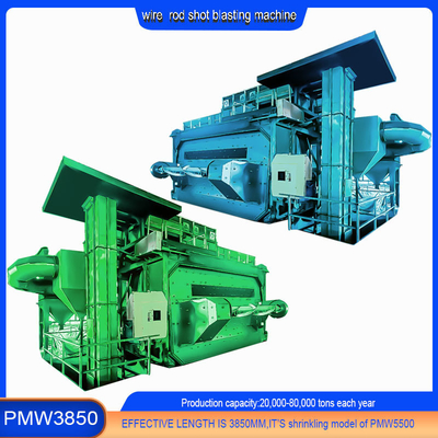 Κόστος εκτόξευσης 20-40RMB / T Wire Rod Shot Blasting Machine 8-42 mm με ηλεκτρικό καύσιμο