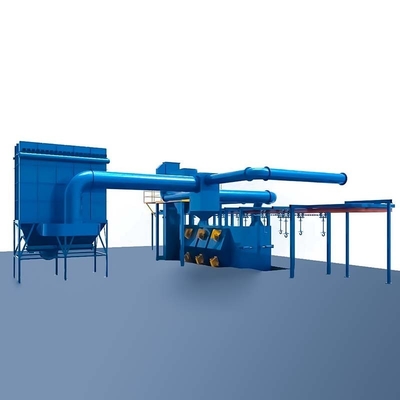 4*11kw Impeller Head Power Crawler Abrator για μεταλλικά φύλλα σε σχεδιασμό κυλινδρικών μεταφορέων