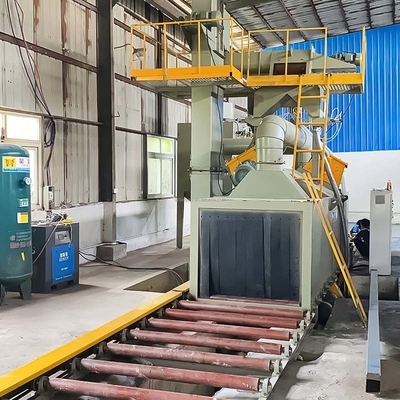 4*11kw Impeller Head Power Crawler Abrator για μεταλλικά φύλλα σε σχεδιασμό κυλινδρικών μεταφορέων