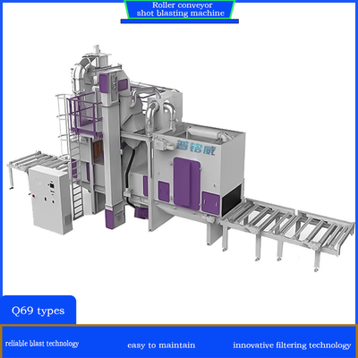 Προσαρμοσμένο Q69series Roller Conveyor Shot Blasting Machine για το καθαρισμό της επιφάνειας του εργασιακού υλικού