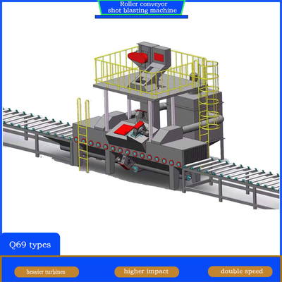 Προσαρμοσμένο M 13 Liner Steel Plate Roller Pass Through Conveyor Shot Blasting Machine (Μαξίνος εκτόξευσης με σφαίρα)