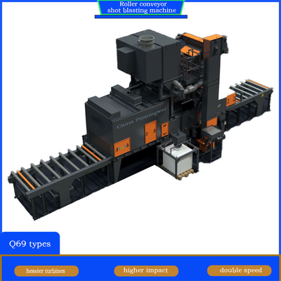 Προσαρμογή Roll Conveyor Shot Blasting Machine με συνεχή διαδικασία εκτόξευσης