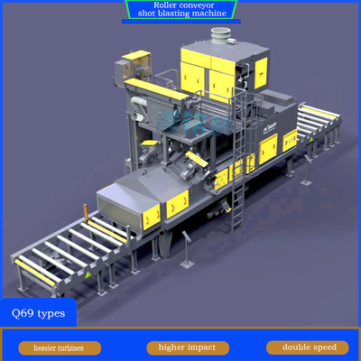 Αυτόματη Q6930A High End Roller Conveyor Shot Blasting Machine για μεγάλες δομές χάλυβα