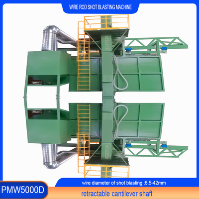 Μπλε και πράσινο συρματόπλεγμα Rod Coil Shot εκρηκτική καθαριστική μηχανή με επιλογή προσαρμογής