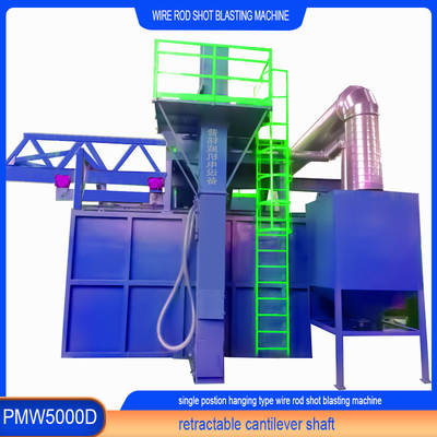 Μπλε και πράσινο συρματόπλεγμα Rod Coil Shot εκρηκτική καθαριστική μηχανή με επιλογή προσαρμογής