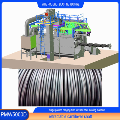 Μπλε και πράσινο συρματόπλεγμα Rod Coil Shot εκρηκτική καθαριστική μηχανή με επιλογή προσαρμογής