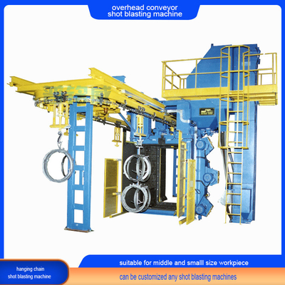 Κριτικό καθαρισμό 20t Perfect Overhead Chain Conveyor Shot Blasting Machine με γάντζο