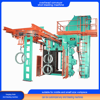 Κριτικό καθαρισμό 20t Perfect Overhead Chain Conveyor Shot Blasting Machine με γάντζο