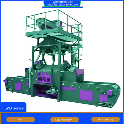 4 Blast Wheel Wire Mesh Belt Shot Blasting Machine for Foundry Remains Elimination (Μετάλλευση απομεινάριων για χυτήρια)