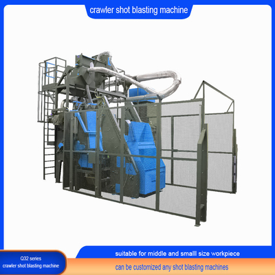 Χαμηλό επίπεδο θορύβου Crawler Abrator Tumble Rubber Belt Shot Blasting Machine Προσαρμογή