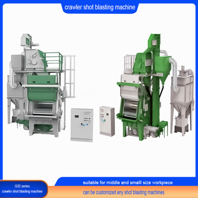Χαμηλό επίπεδο θορύβου Crawler Abrator Tumble Rubber Belt Shot Blasting Machine Προσαρμογή