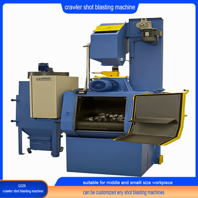 Χαμηλό επίπεδο θορύβου Crawler Abrator Tumble Rubber Belt Shot Blasting Machine Προσαρμογή