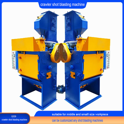 Χαμηλό επίπεδο θορύβου Crawler Abrator Tumble Rubber Belt Shot Blasting Machine Προσαρμογή