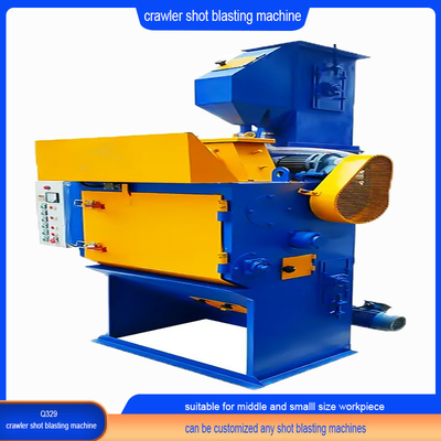 Χαμηλό επίπεδο θορύβου Crawler Abrator Tumble Rubber Belt Shot Blasting Machine Προσαρμογή