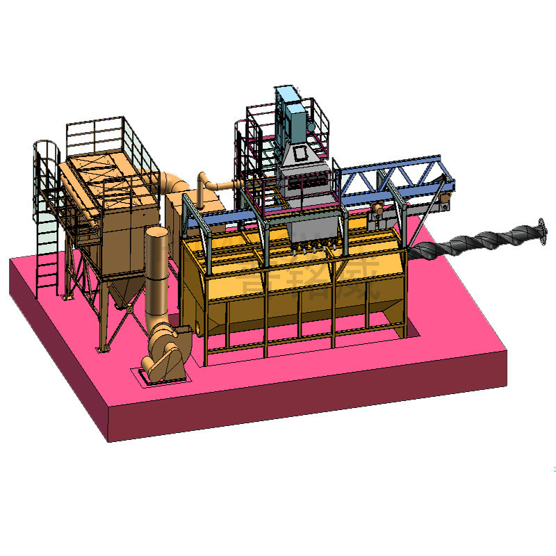 Προσαρμοσμένο Pumingwei Wire Rod Coil Shot Blasting Machine με εύρος καλωδίου από 6,5-42mm