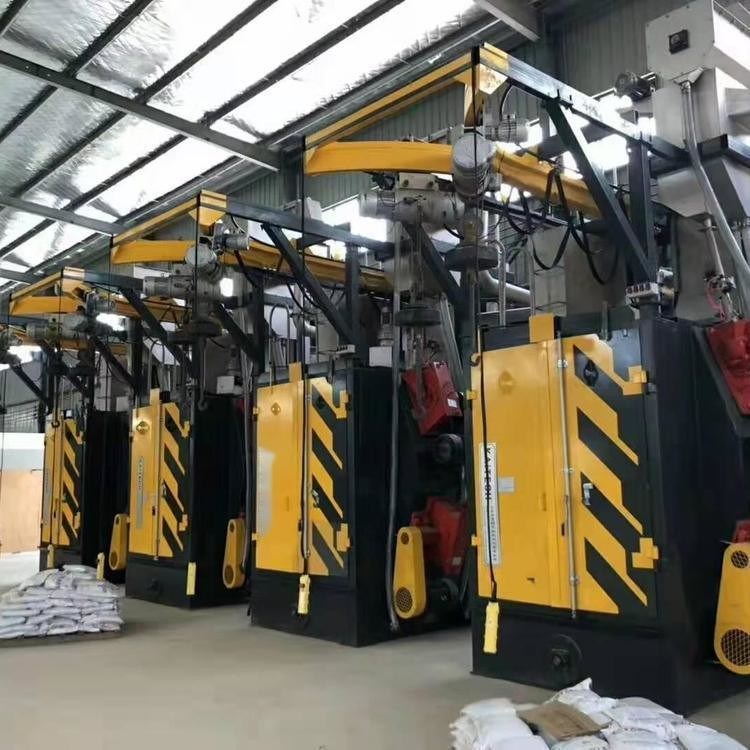 Ηλεκτρικό καύσιμο 2500kg Κίτρινο σπινίρ Χάνγκερ Κάνγκερ Τύπος Shot Blasting Machine με 1