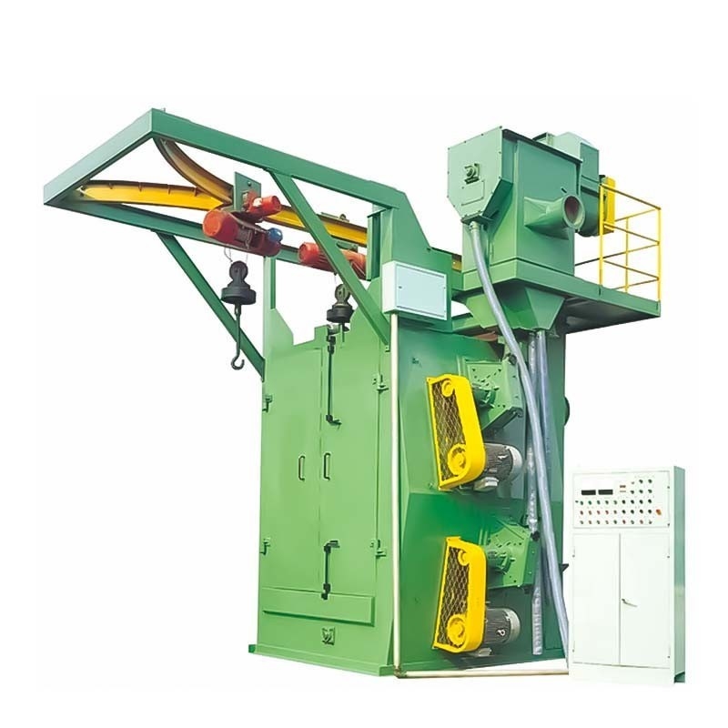 Υψηλής καθαρότητας Rfq Double Spinner Hanger Hook Type Shot Blasting Machine για αποτελέσματα