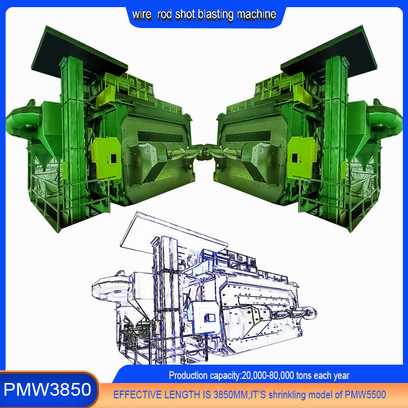 Τέλειο Blast Wheel Wire Rod Coil Shot Blasting Machine για και βελτιωμένη απόδοση