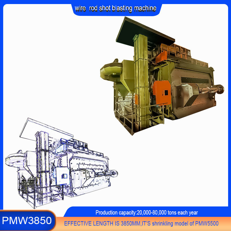 20-40RMB/T Κόστος εκτόξευσης Wire Rod Coil Shot Blasting Machine για διαφορετικές κατηγορίες καλωδίων