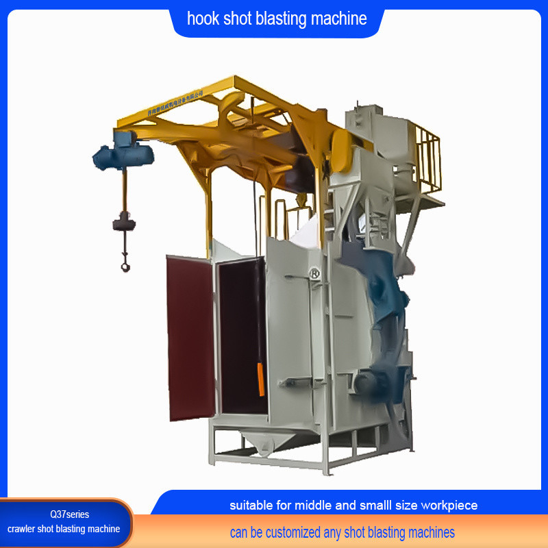 Προσαρμογή Hook Overhead Rail Type Shot Blasting Cleaning Machine για την απομάκρυνση της σκουριάς