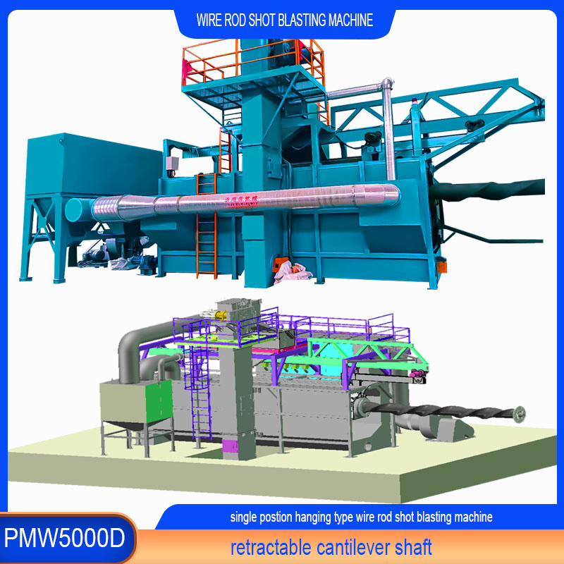 30kw/Set Blast Wheel Power Wire Rod Shot Blasting Machine για βέλτιστα αποτελέσματα καθαρισμού