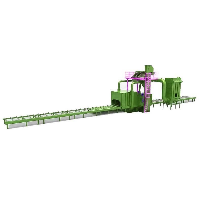 Προσαρμοσμένο Pass Through Conveyor Shot Blasting Machine με κυλίνδρους πλάτος 1500mm
